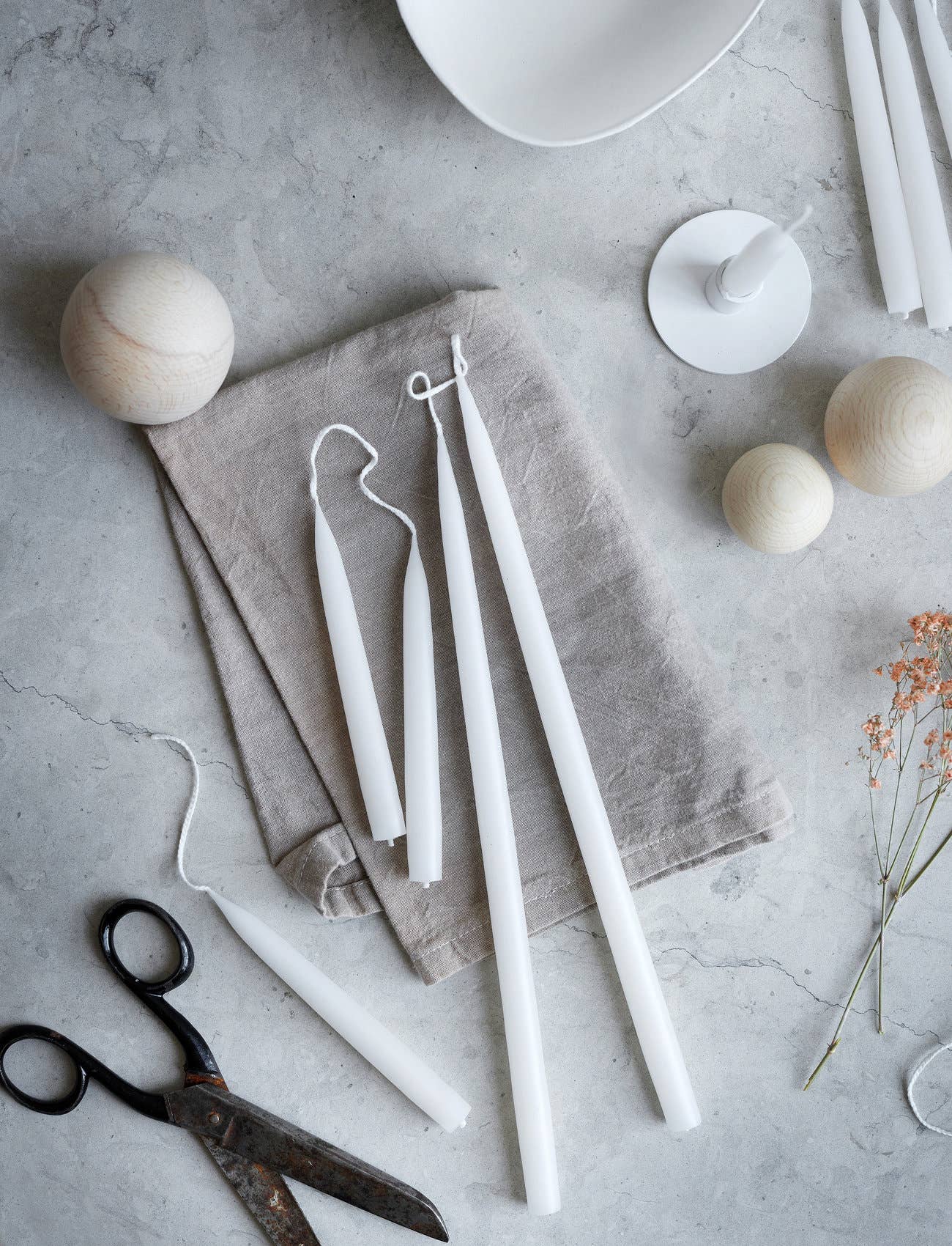 Twilight Collection - Wholesale Tapered Candle/Candlestick - White Danish Taper Candle | 12 Pack3