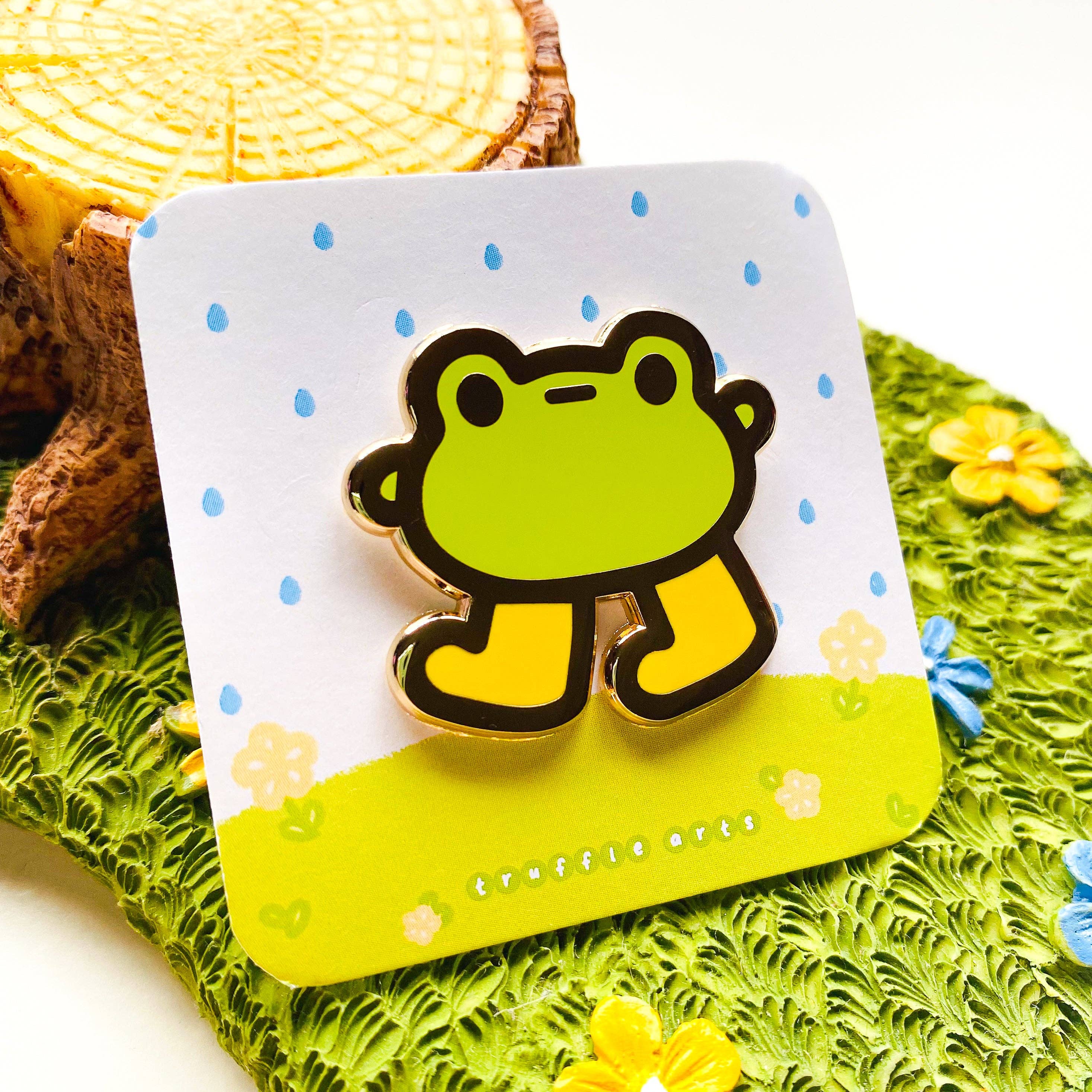 Truffle Arts - Wholesale Lapel Pin/Button - Wawa the Frog Boots Enamel Pin3