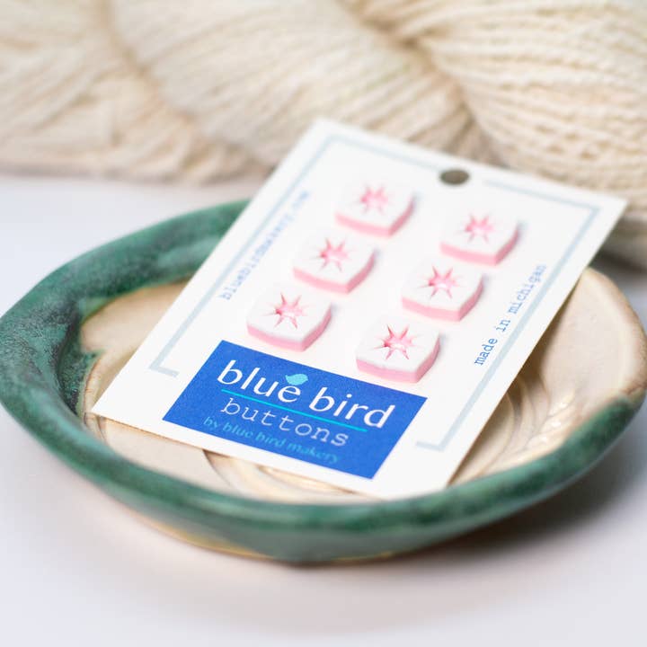 13mm Midcentury Starburst Buttons for wholesale by Blue Bird Makery