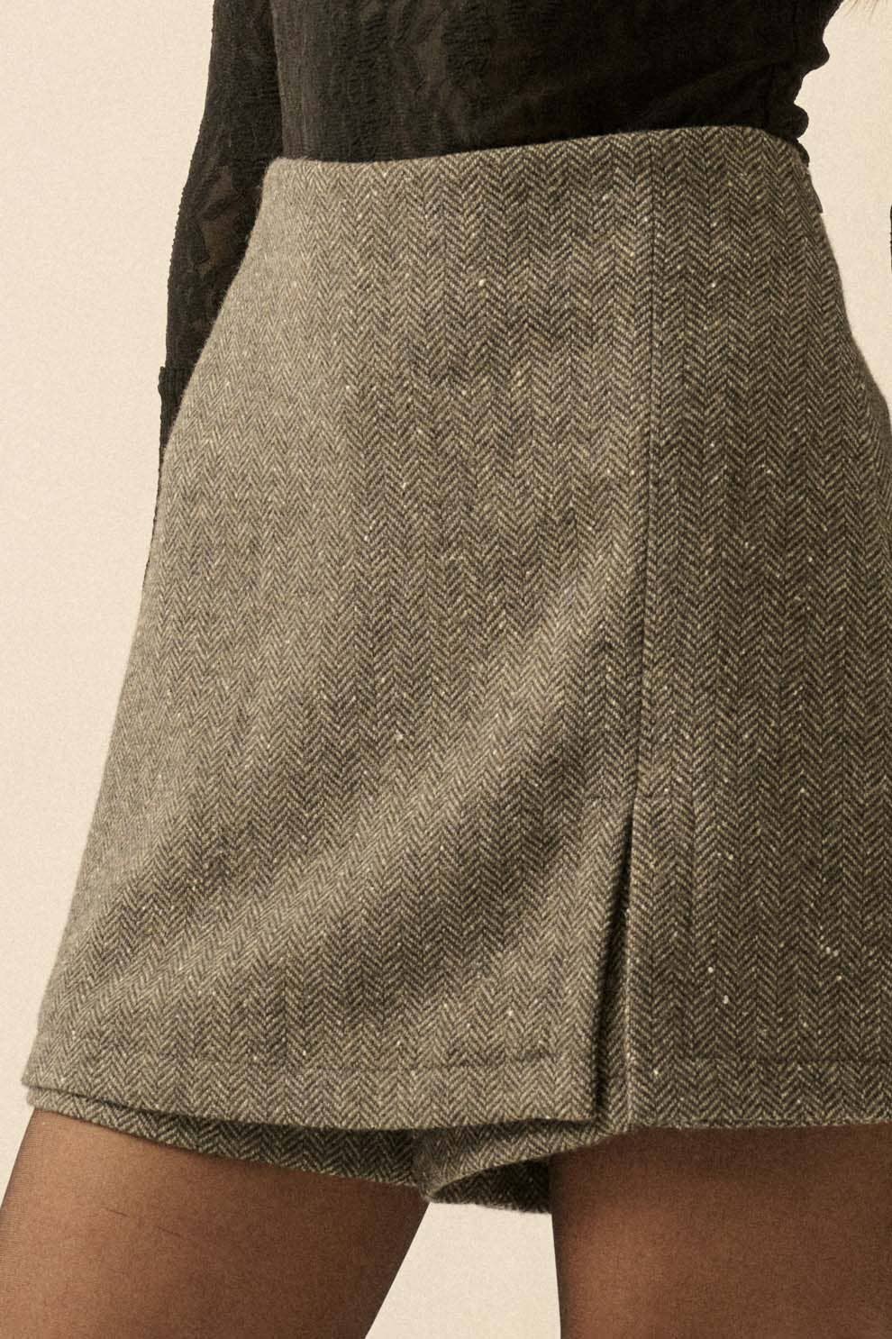 Promesa USA - Wholesale Skort - Women's - Herringbone Tweed Mini Skort19