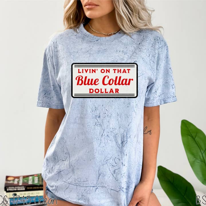 Bama Screens - Wholesale Sublimation Transfer - Blue Collar Dollar #BS80966