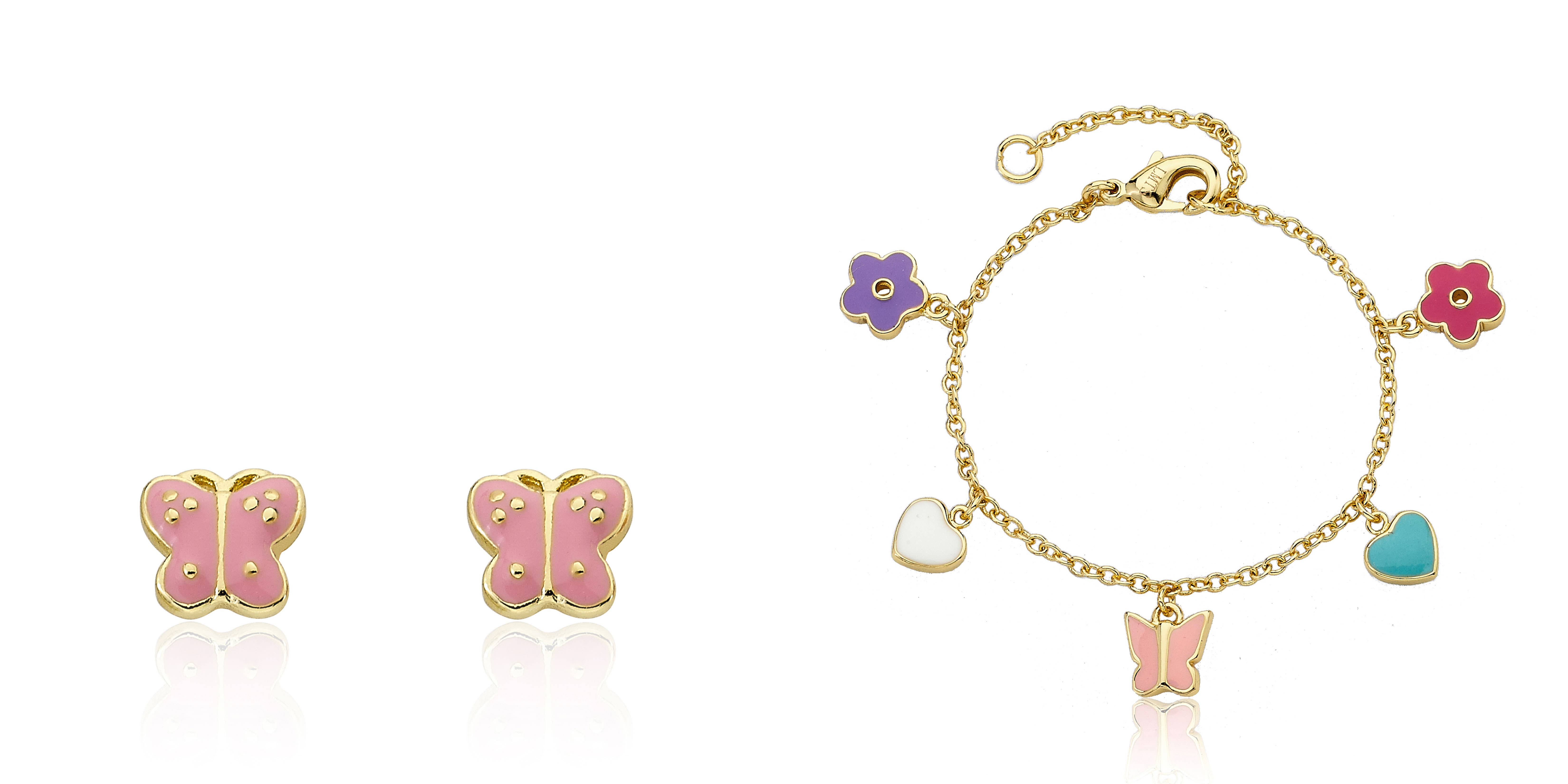 Little Miss Twin Stars - Wholesale Stud/Post Earrings - Butterfly Stud Earring5