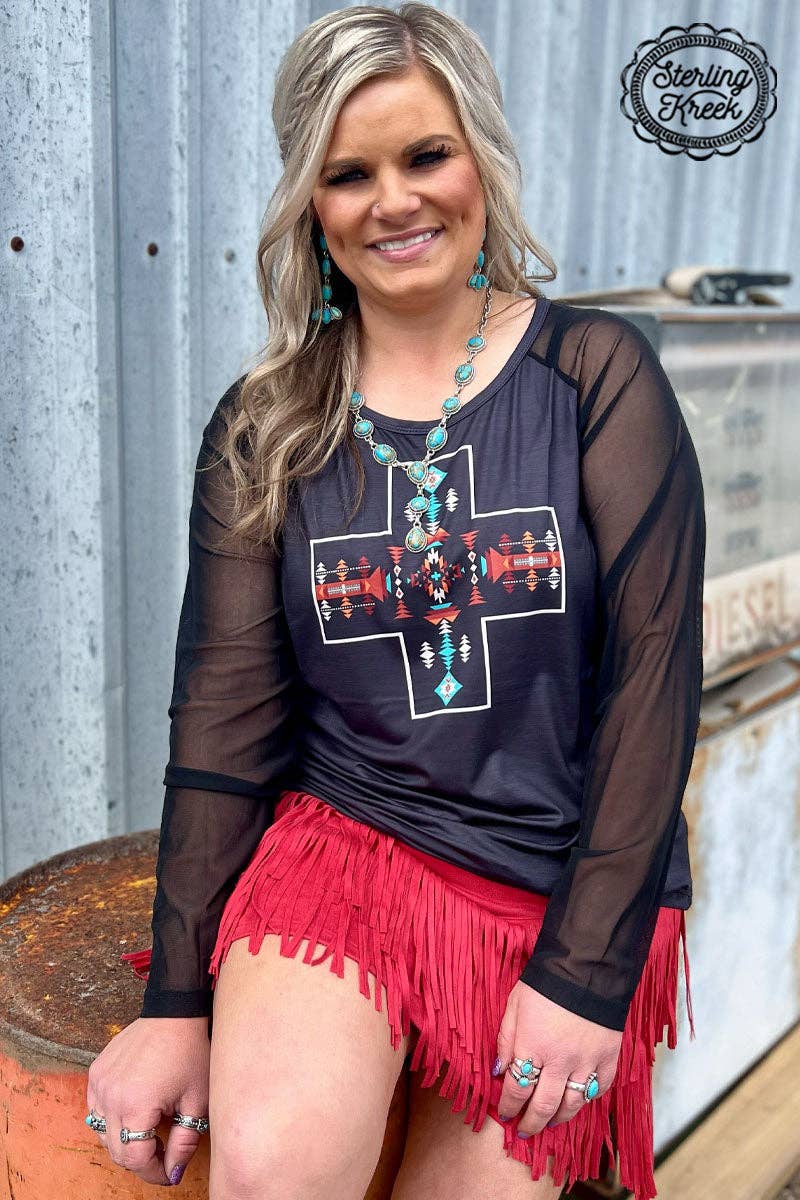 Sterling Kreek – Saia - Mulher por atacado – Saia com Franjas Vermelha Fort Worth7