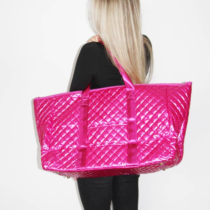 Lemonbella - Wholesale Weekender Bag - Women's - The Debra Diamond Weekender Vibrant Fuschia