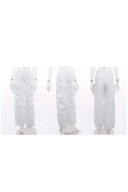 WHITE maxi cargo long pants for wholesale on Faire8