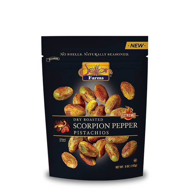 Setton Farms Dry Roasted Seasoned Kernels, Scorpion Pepper for wholesale by Setton Pistachio of Terra Bella