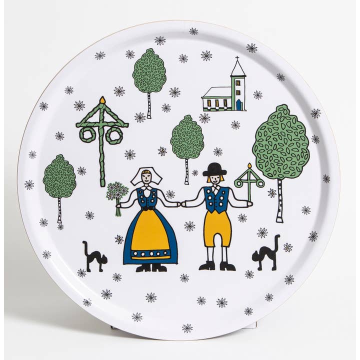 Sweden Offwhite Round Tray for wholesale by Arvidssons Textil