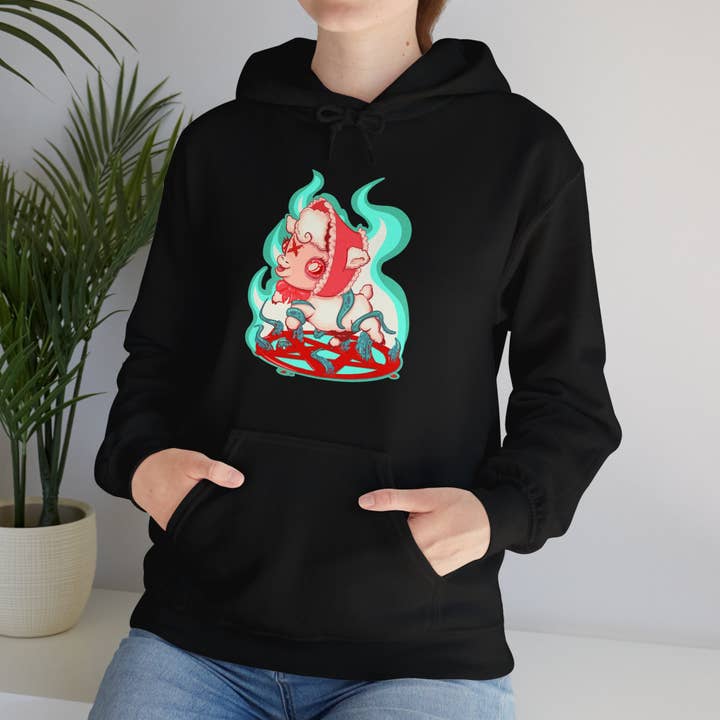 Sudadera con capucha unisex de mezcla pesada "Sacrificial Lamb" para venta al por mayor de LVB Art