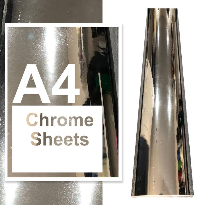 Feuilles en vinyle chromé A4 A3 A2, argent pour la vente par WinsterCreations™