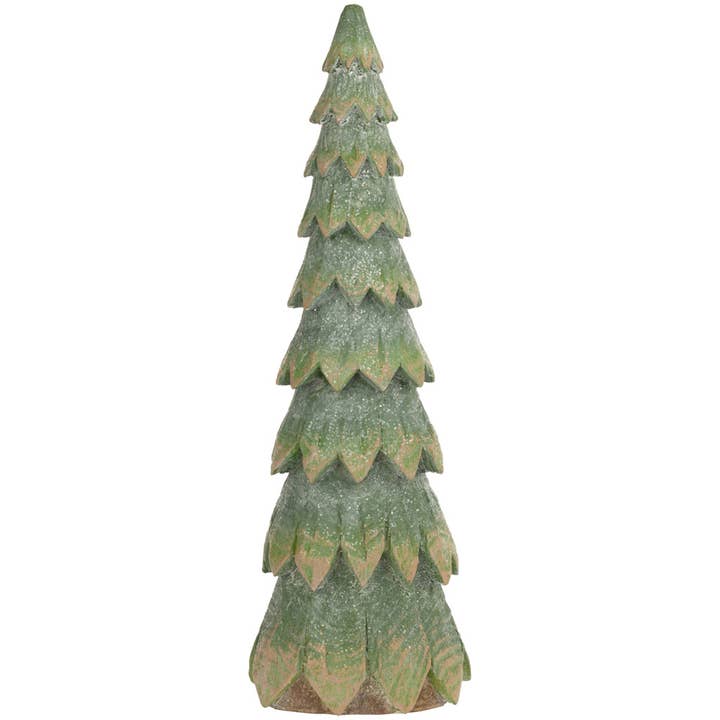 16.5" Tall Carved Weathered Green Tree Christmas for wholesale by Boston International