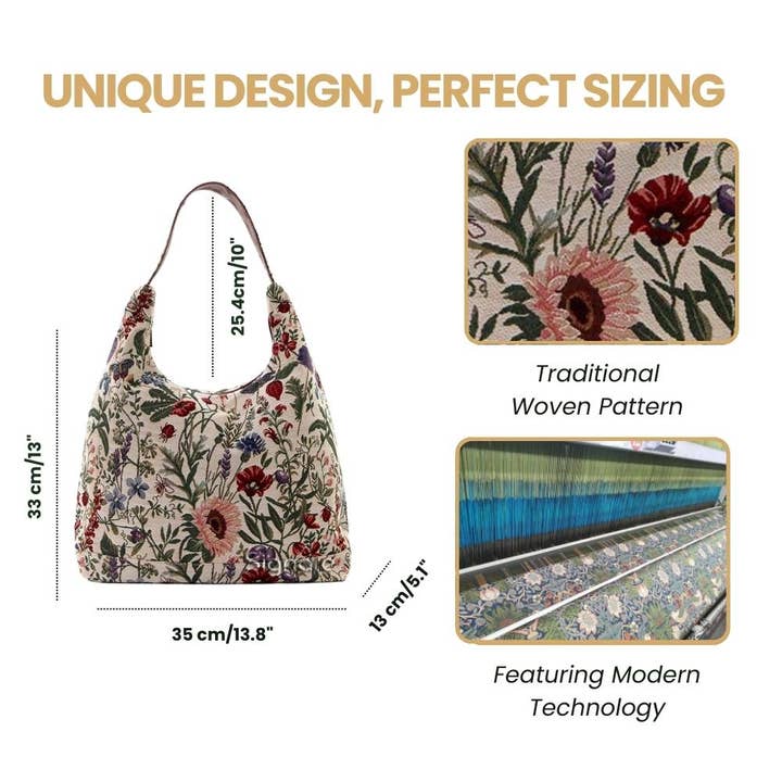 SignareArt - Wholesale Shoulder Bag - Women's - HOBO-MGD | MORNING GARDEN HOBO HANDBAG SHOULDER BAG1