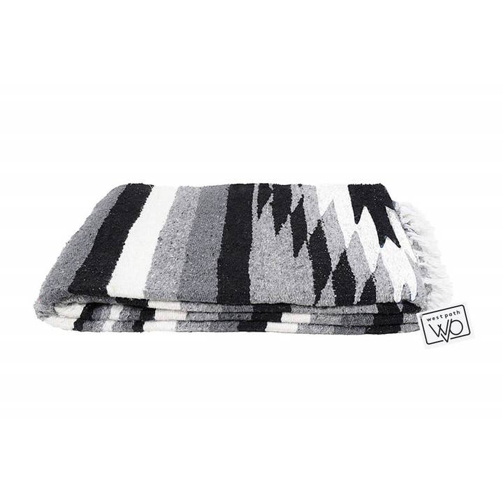 Coperta messicana con diamante nero bianco e nero per la vendita all'ingrosso da parte di West Path