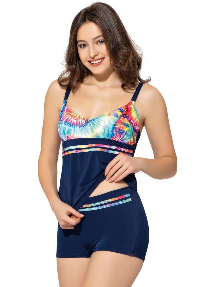 Argisa Randig Tankini med Shorts Marinblå för wholesale av Argisa