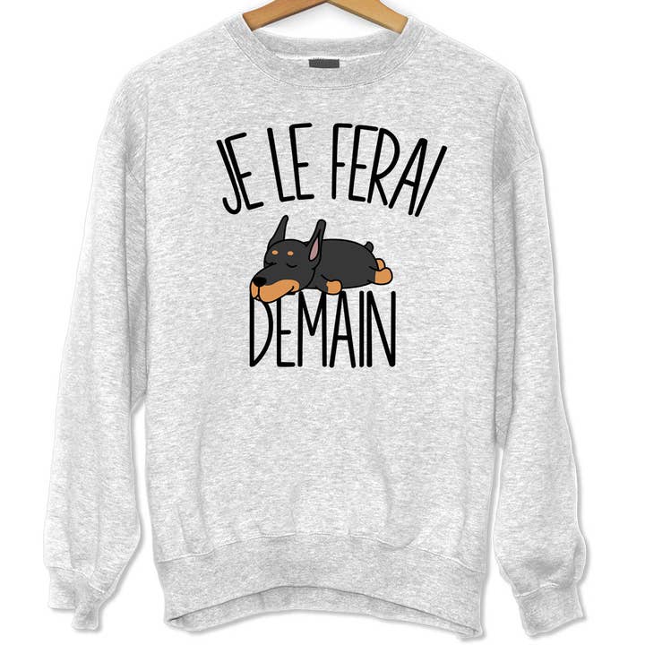 Felpa Doberman | Lo farò domani per la vendita all'ingrosso da parte di Planetee