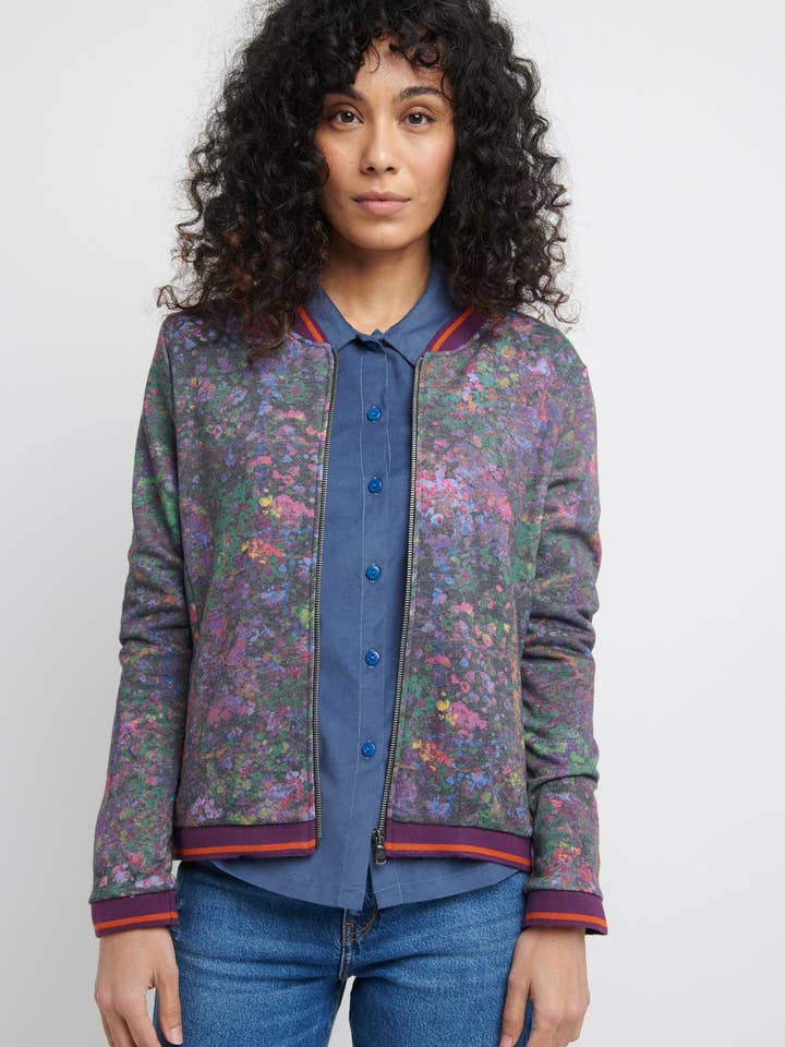 Luminescent printed bomber for wholesale by MADE IN SENS