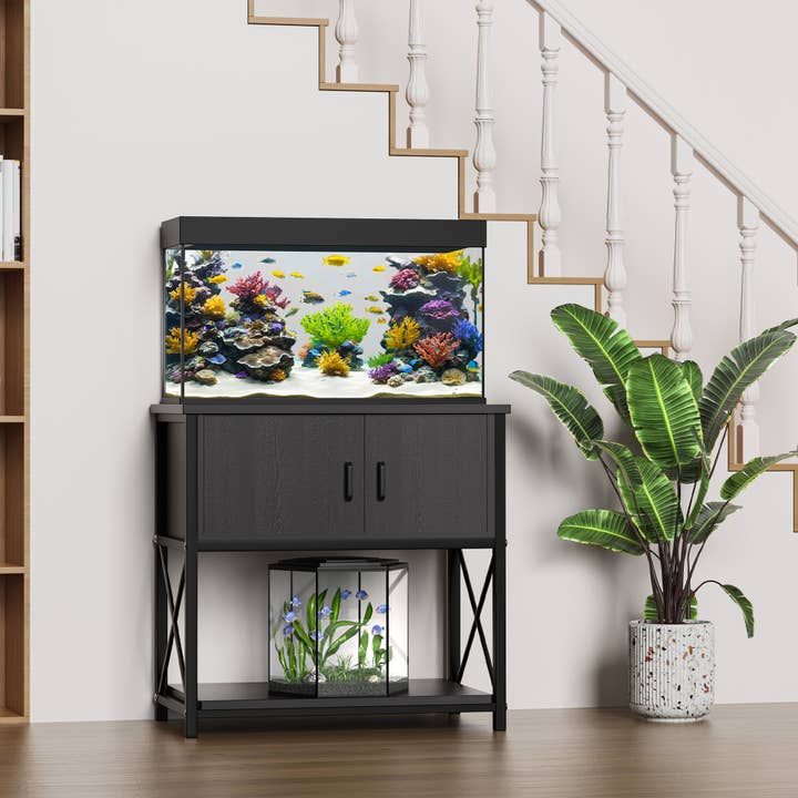 EP Design Lab - Wholesale Cabinet - 20-29 Gallon Black Aquarium Stand Wooden Cabinet