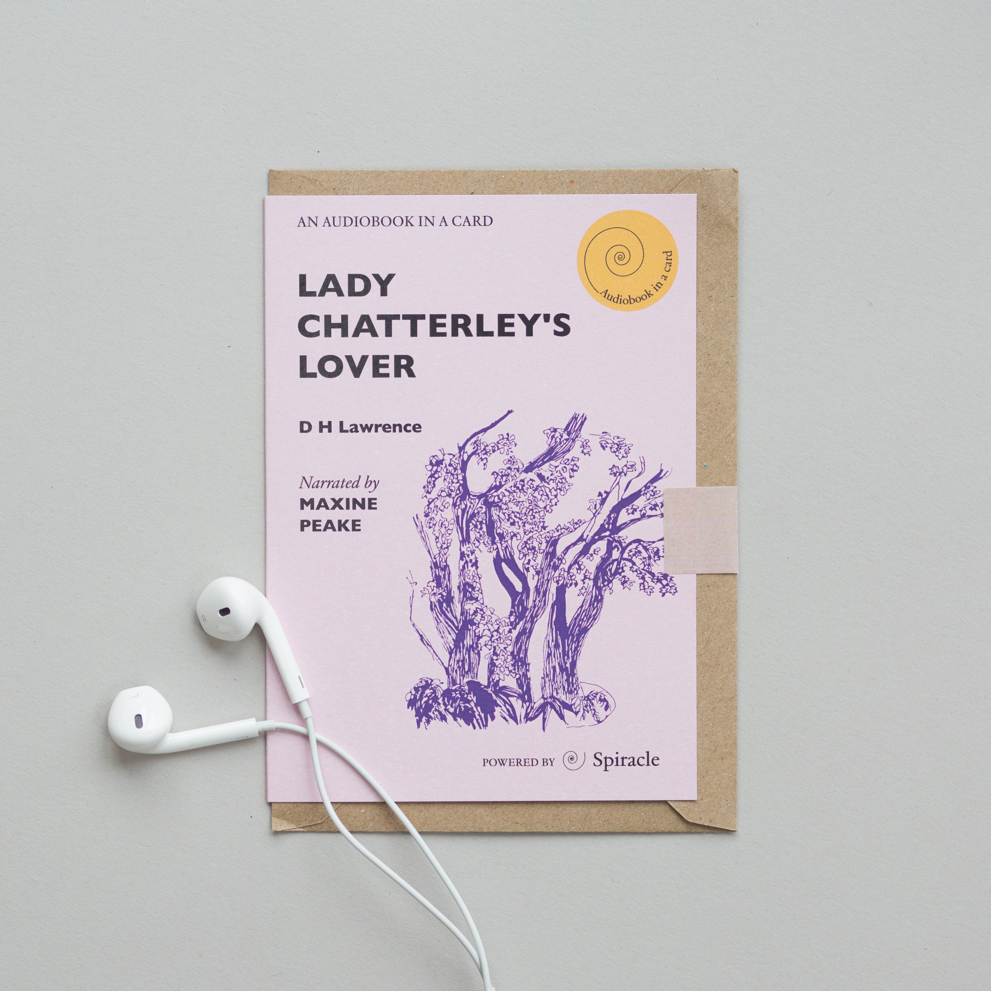 Spiracle Audiobooks – Cartão de saudação diária por atacado – Audiolivro em Cartão: O Amante de Lady Chatterley de D H Lawrence3