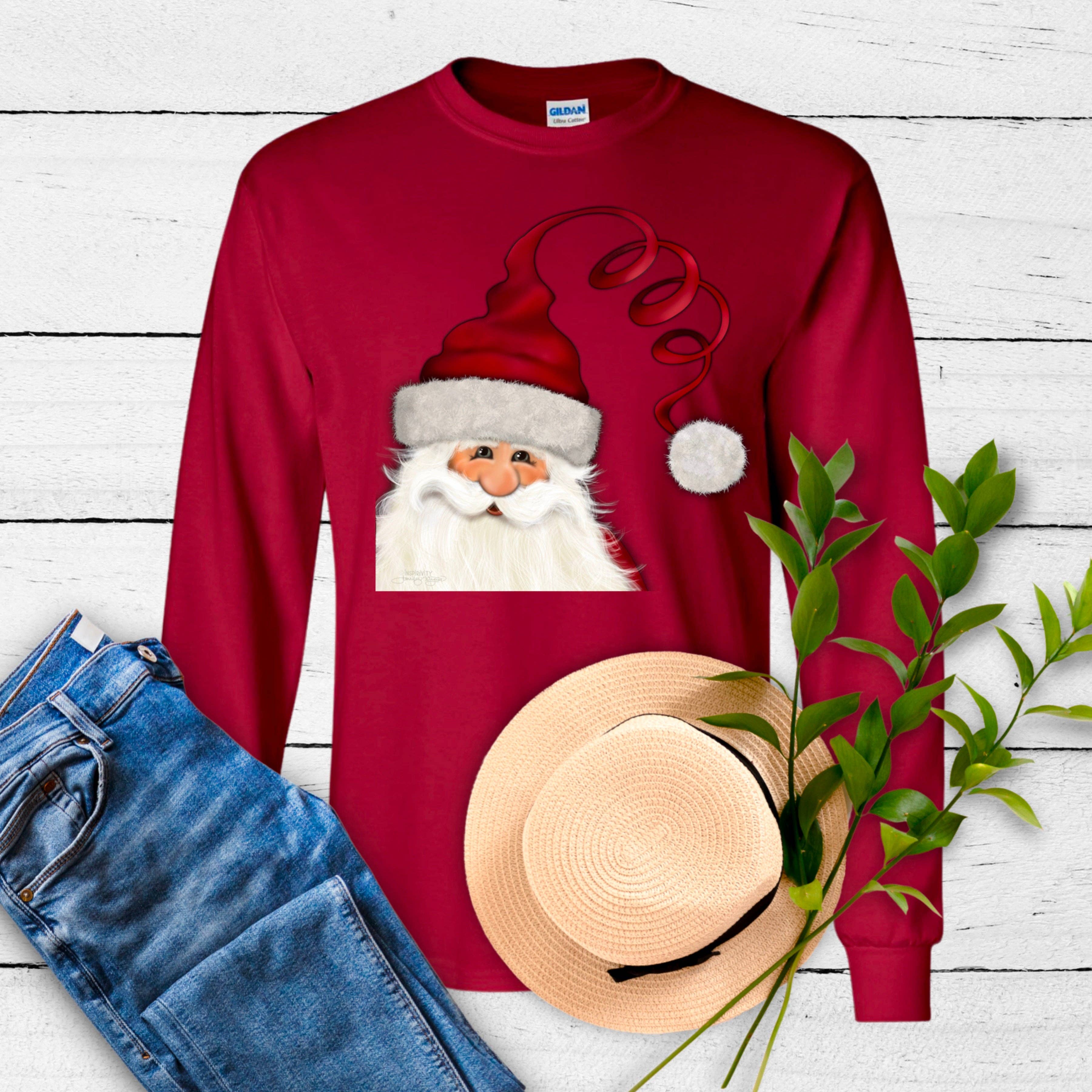 Lauras Closet - Venta al por mayor Camiseta serigrafiada - Mujer - CURLY HAT SANTA - Camiseta Gráfica6