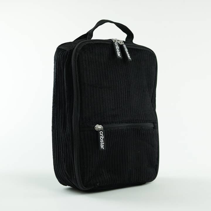 Corduroy Lunch Bag - Black for wholesale by Cribstar