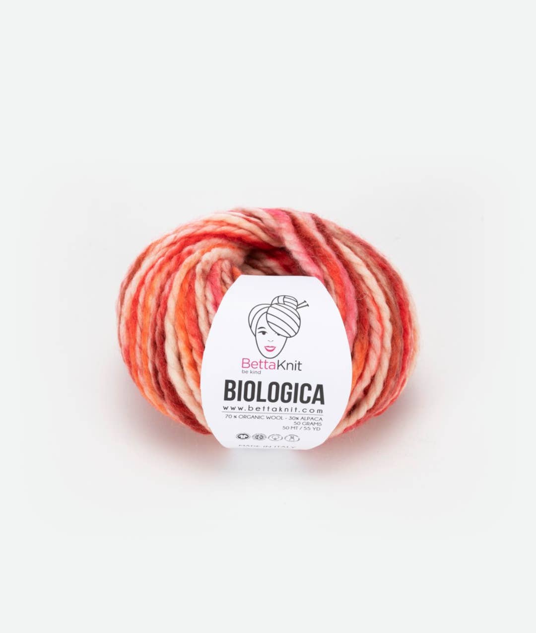 BettaKnit - Wholesale Yarn - Biologica Print - 70% Organic Wool 30% Alpaca Yarn1
