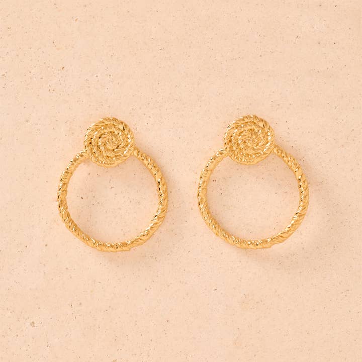 Zeti Earrings | Jewelry Gold Gift Waterproof for wholesale by Agapée Jewelry