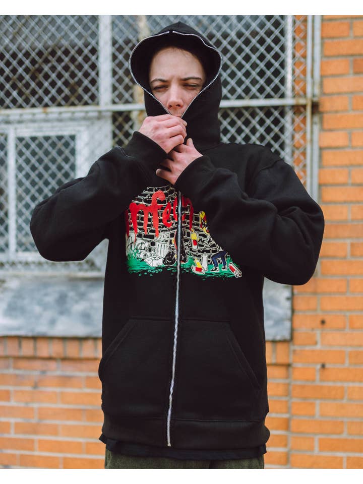 INFECT CO. – wholesale Hoodie - Herr – FÅ UPP FULL ZIP HOODIE