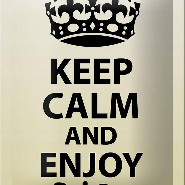 Femer - Venta al por mayor Letreros - Letrero decorativo de metal con texto «Keep Calm and Enjoy Life», 12 x 18 cm, de hojalata
