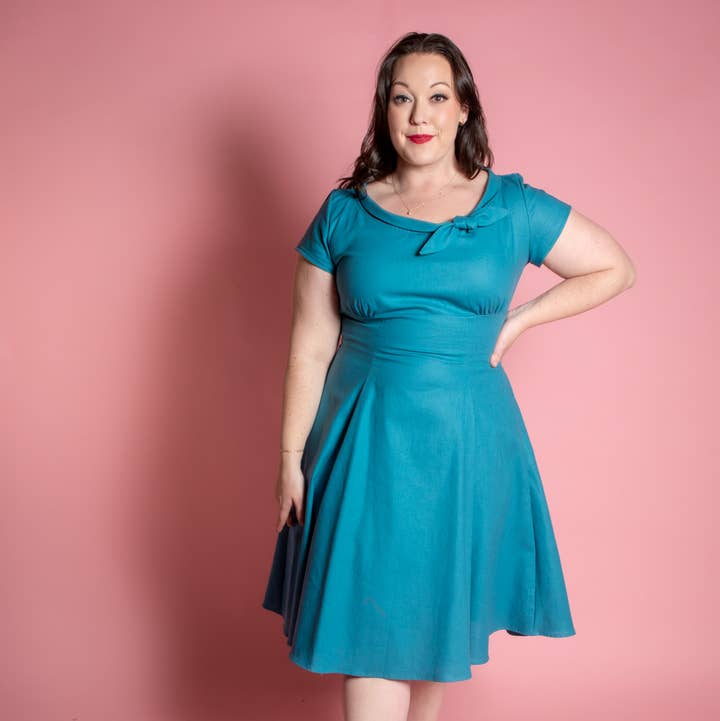 Beverly Dress- Lynette, Ocean for wholesale by Heart of Haute