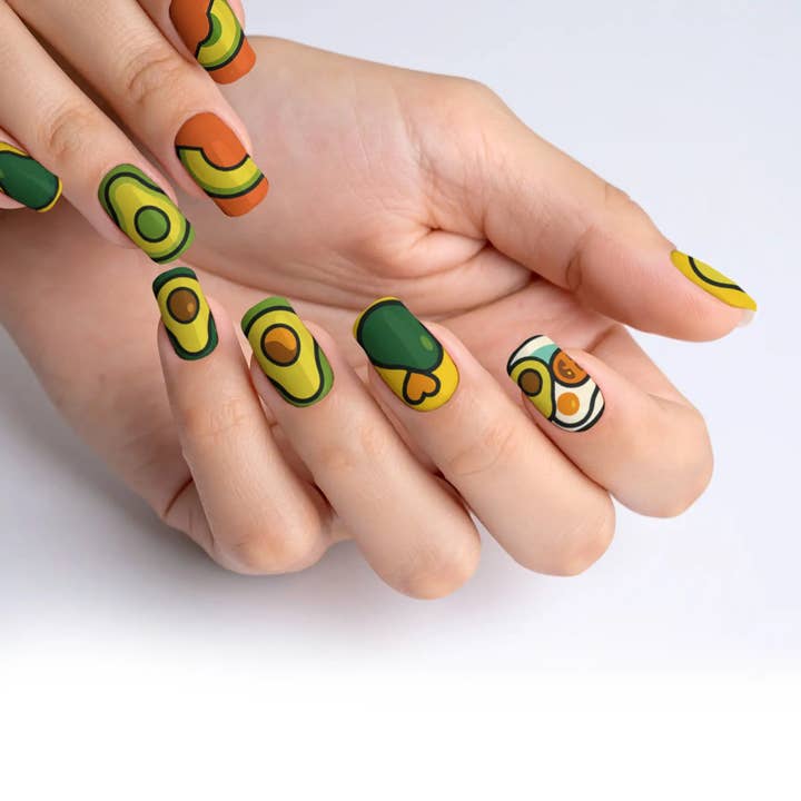 FYNE BODY - Wholesale Press-on/fake nails - Avocado Blossom Delight Avocado Press-On Nails90