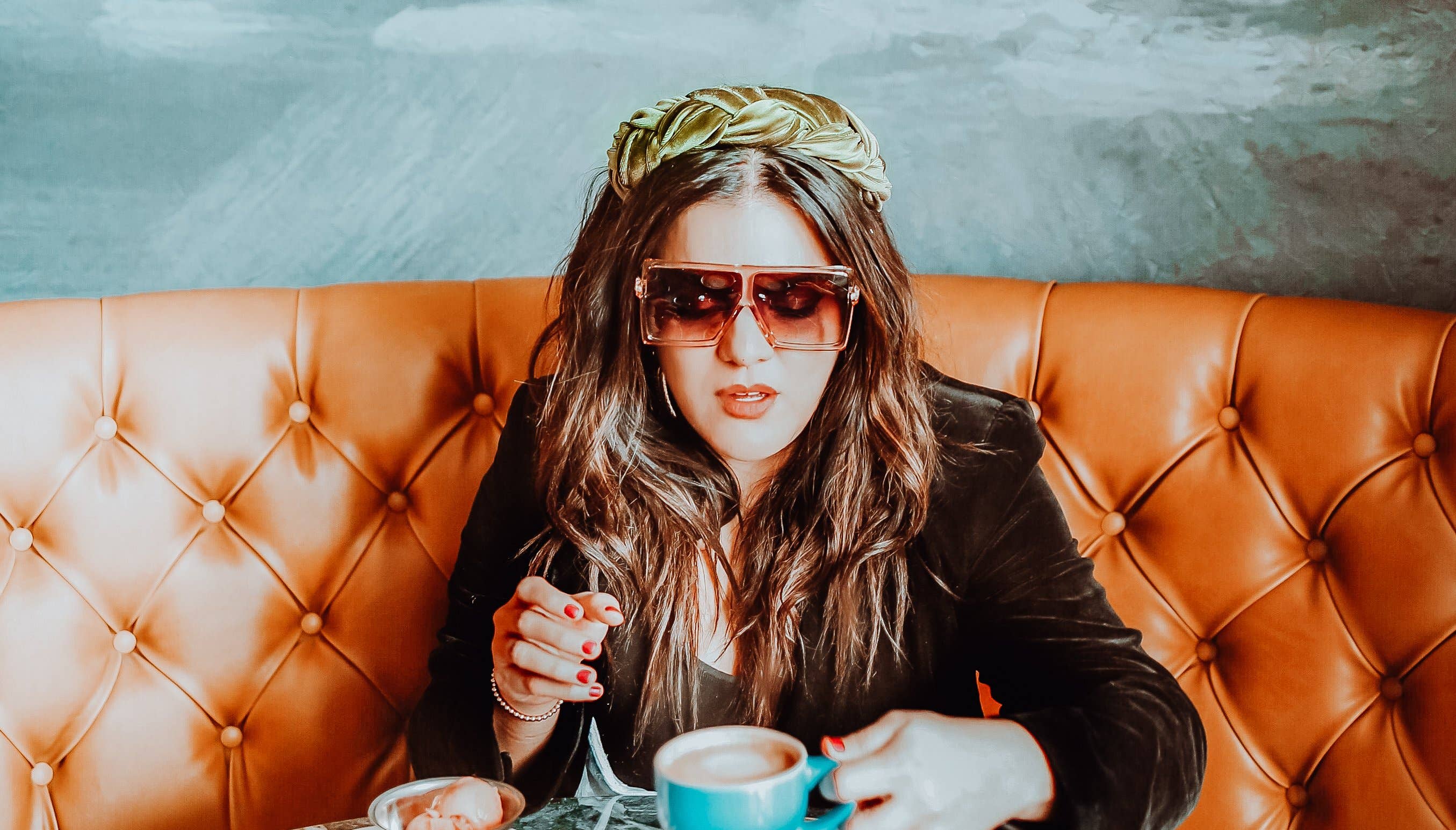 Iris Atelier - Wholesale Haarband - Dames - Gevlochten fluwelen hoofdband - grotere versie5