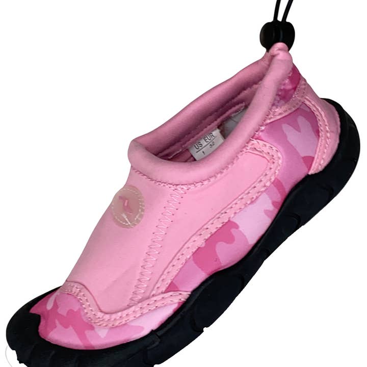 NORTY Filles 11-4 Chaussure d'eau camouflage rose Prepack pour la vente par The Norty Brand