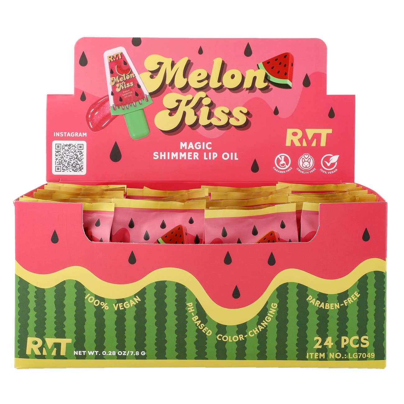 Diacly - Wholesale Lip-gloss - 24pk Water Melon Kiss Magic Shimmer Lip Oil0