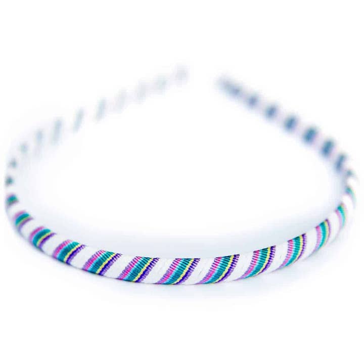 Bows Etc. - Wholesale Fashion Headband - Women's - Stripes Galore Narrow Grosgrain Ribbon Headband Preppy & Fun