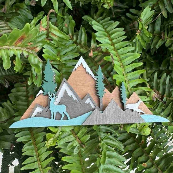 The Wilusz Way - Wholesale Decorative Tabletop Object - Blue & Brown Mountains0