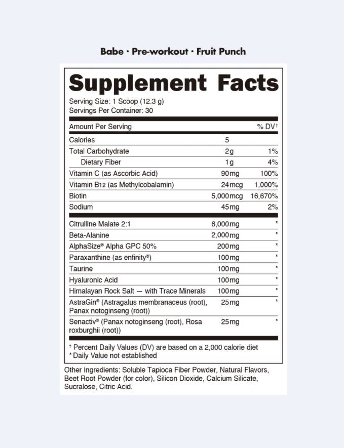 Bucked Up - Wholesale Oral Supplement/Vitamin - BU Babe Pre-Workout [30 Serv]1