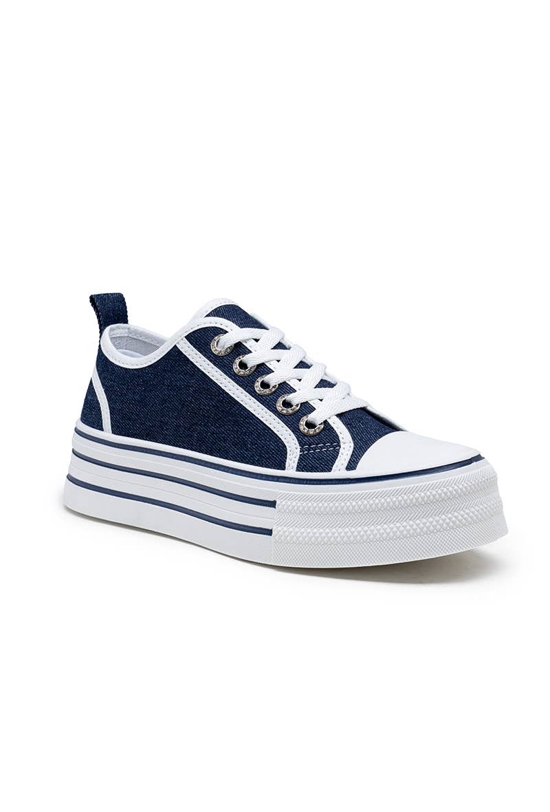 LADY GLORY - Wholesale Lifestyle Sneakers - Women's - Casual chic canvas platform sneakers4