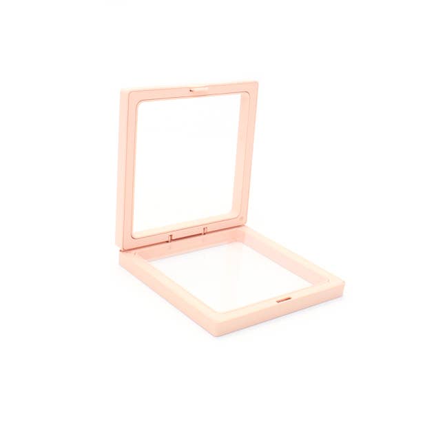 Inca UK – wholesale Gift box – Pale Pink plastic PE film box with card sleeve. 11x11x2.1cm0