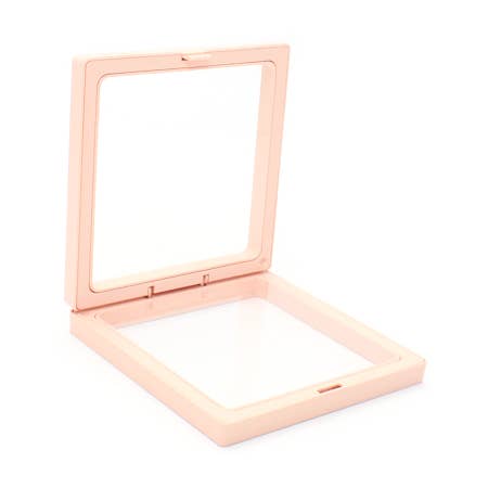 Inca UK – wholesale Gift box – Pale Pink plastic PE film box with card sleeve. 11x11x2.1cm0