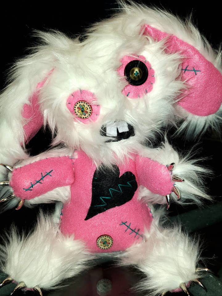 Handmade Lg White Rabbit Magic Poppet Doll Hoodoo Voodoo for wholesale by The Clairity Room