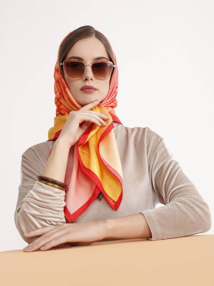 Lenço de seda, coleção FLAME por atacado de FAD Fashion Art Design