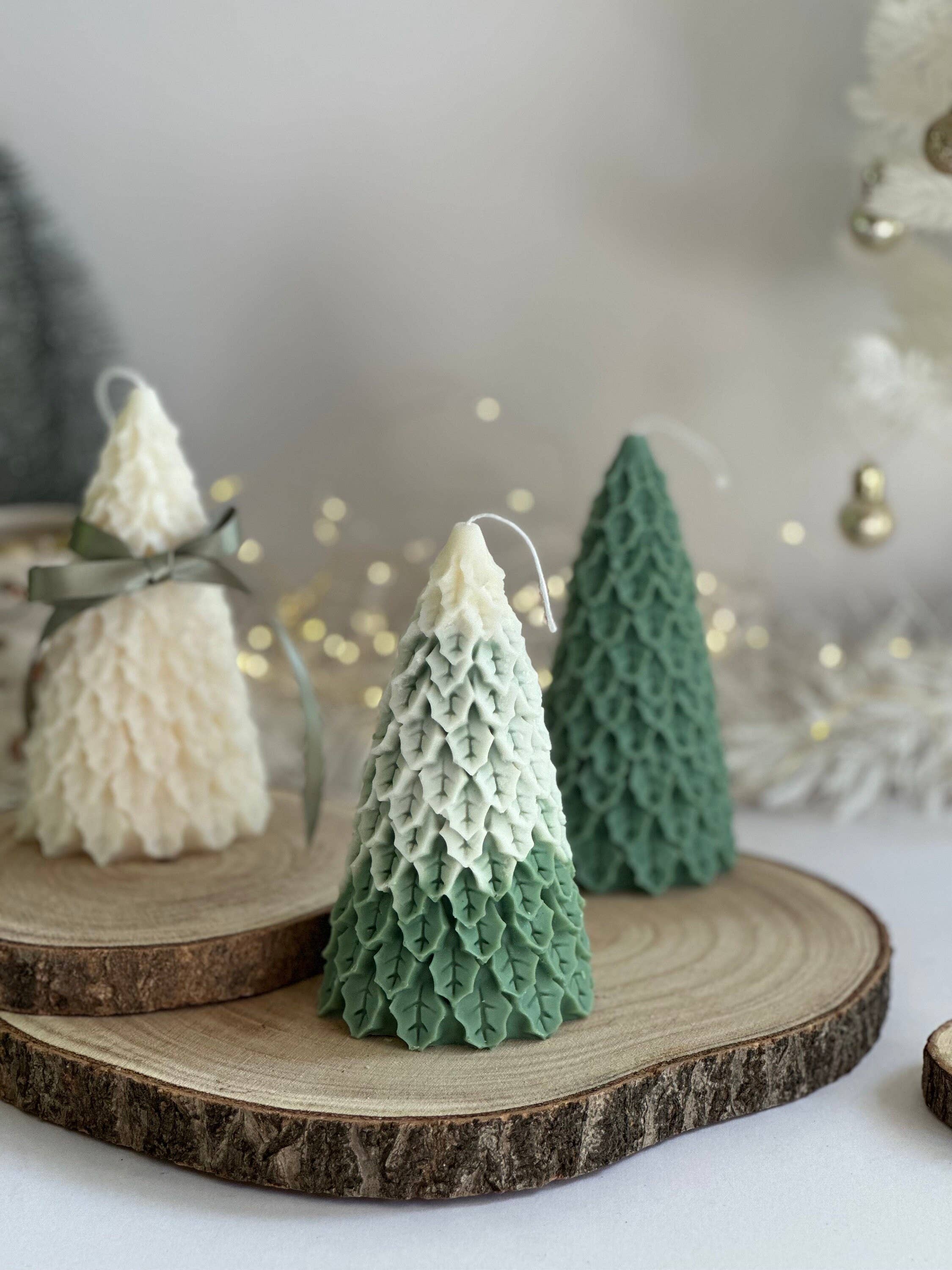 Maison Bohiti - Wholesale Novelty Candle - Soy Wax Large Pine Christmas Tree Candle | Christmas| Pillar2