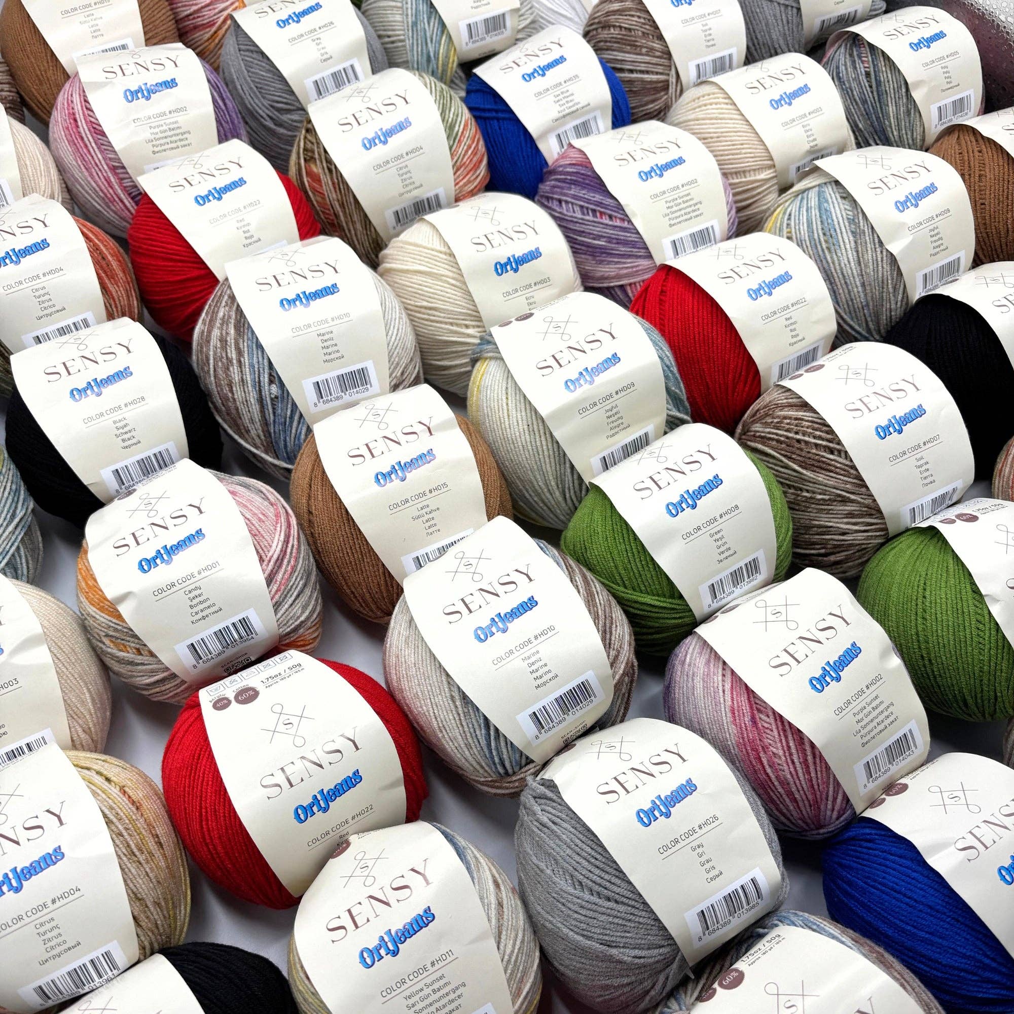 Sensy - Wholesale Yarn - Sensy OriJeans Yarn, 1.75 oz, 180 yards, Gauge 2 Fine9
