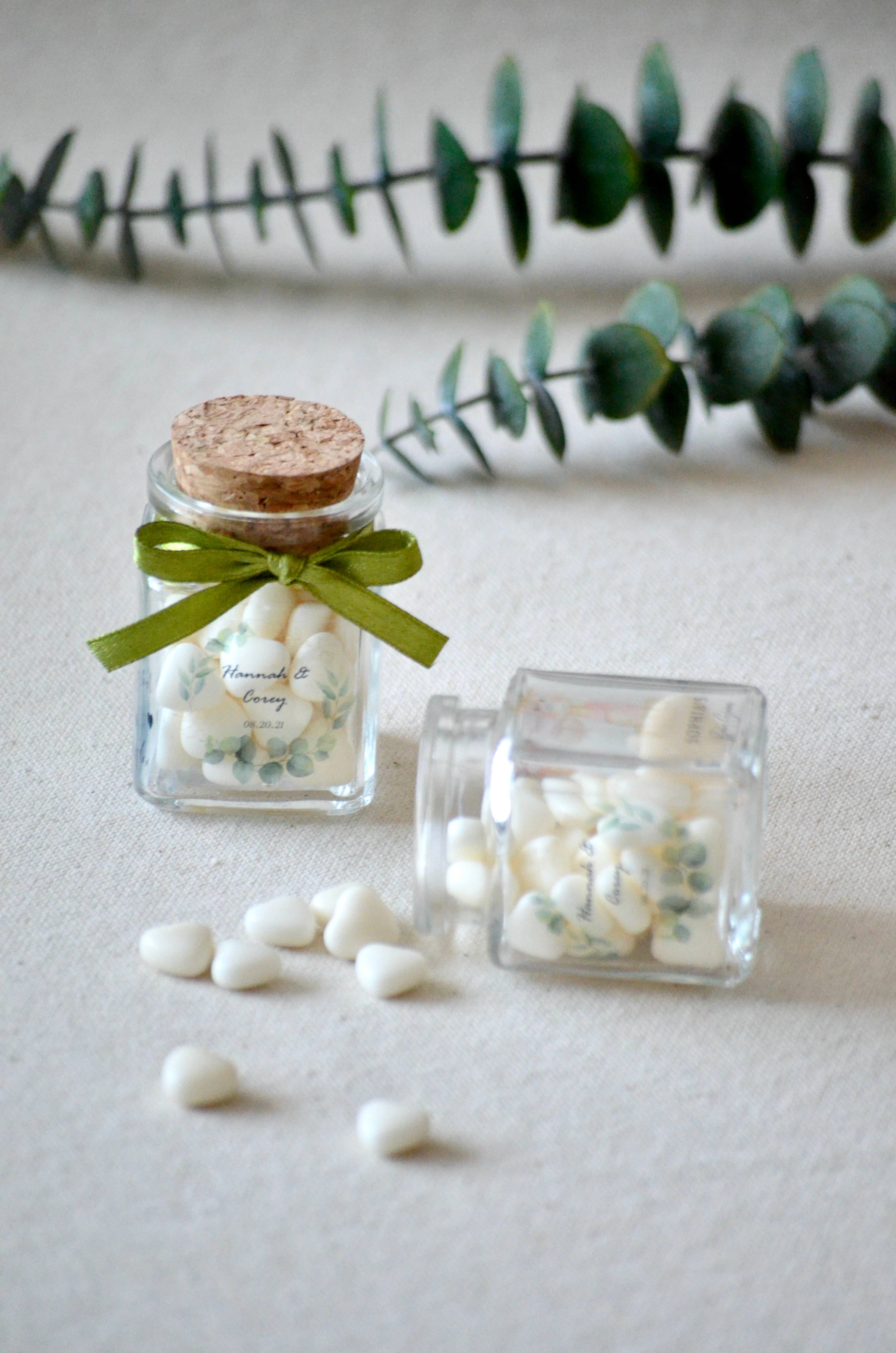 Uniq Favors - Wholesale Party gift - Heart-Shaped Candy Glass Bottle Favors, Wedding Candy Favors0