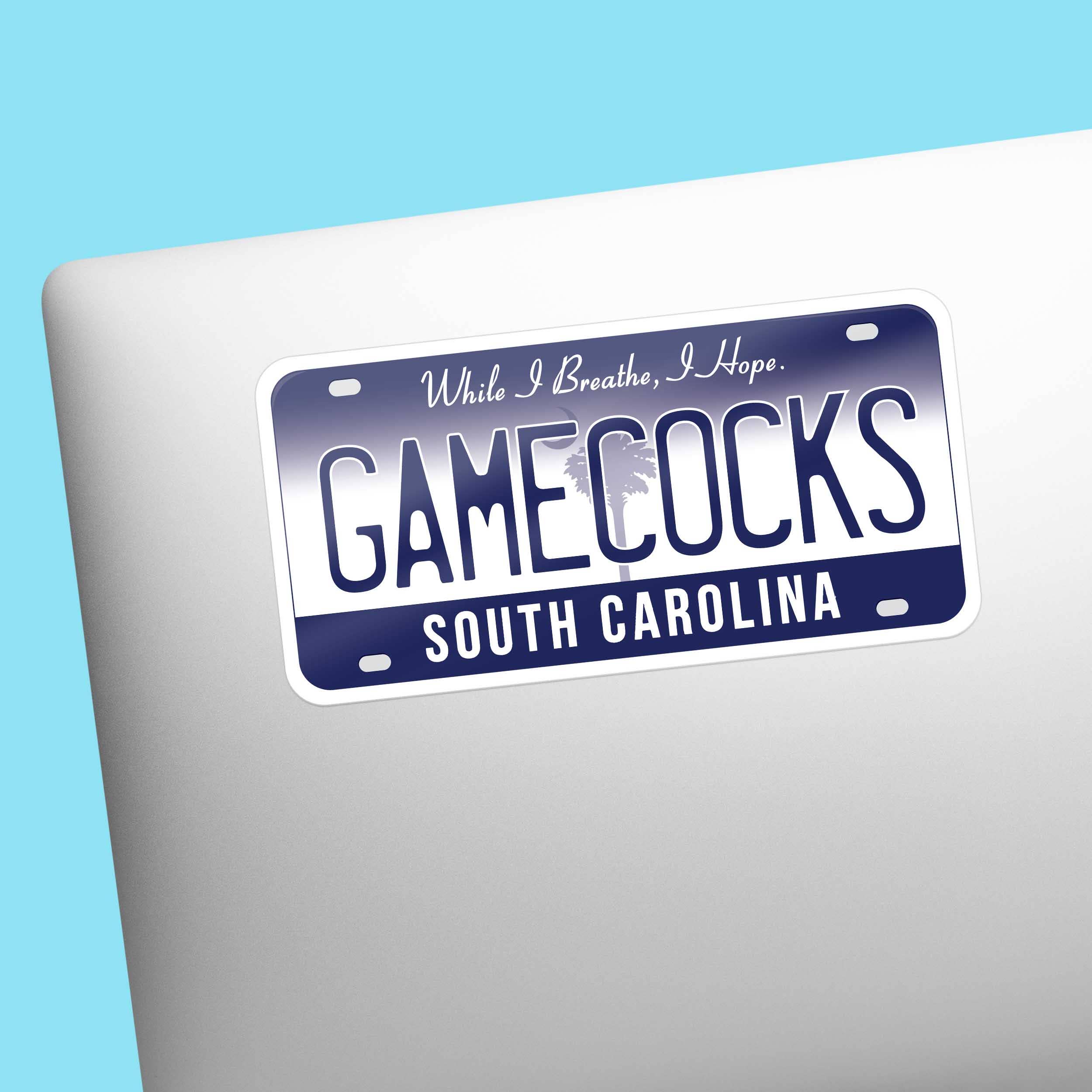 Sentinel Supply - Wholesale Sticker - Gamecocks South Carolina License Plate Sticker1