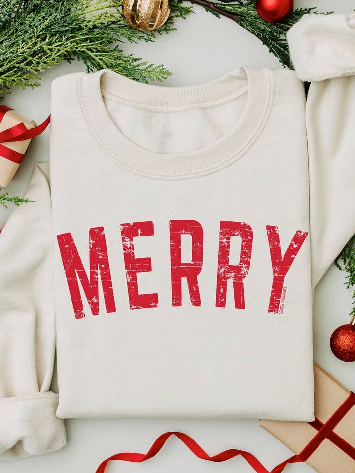 Sweet Cream MERRY- SWEATSHIRT Â for wholesale on Faire