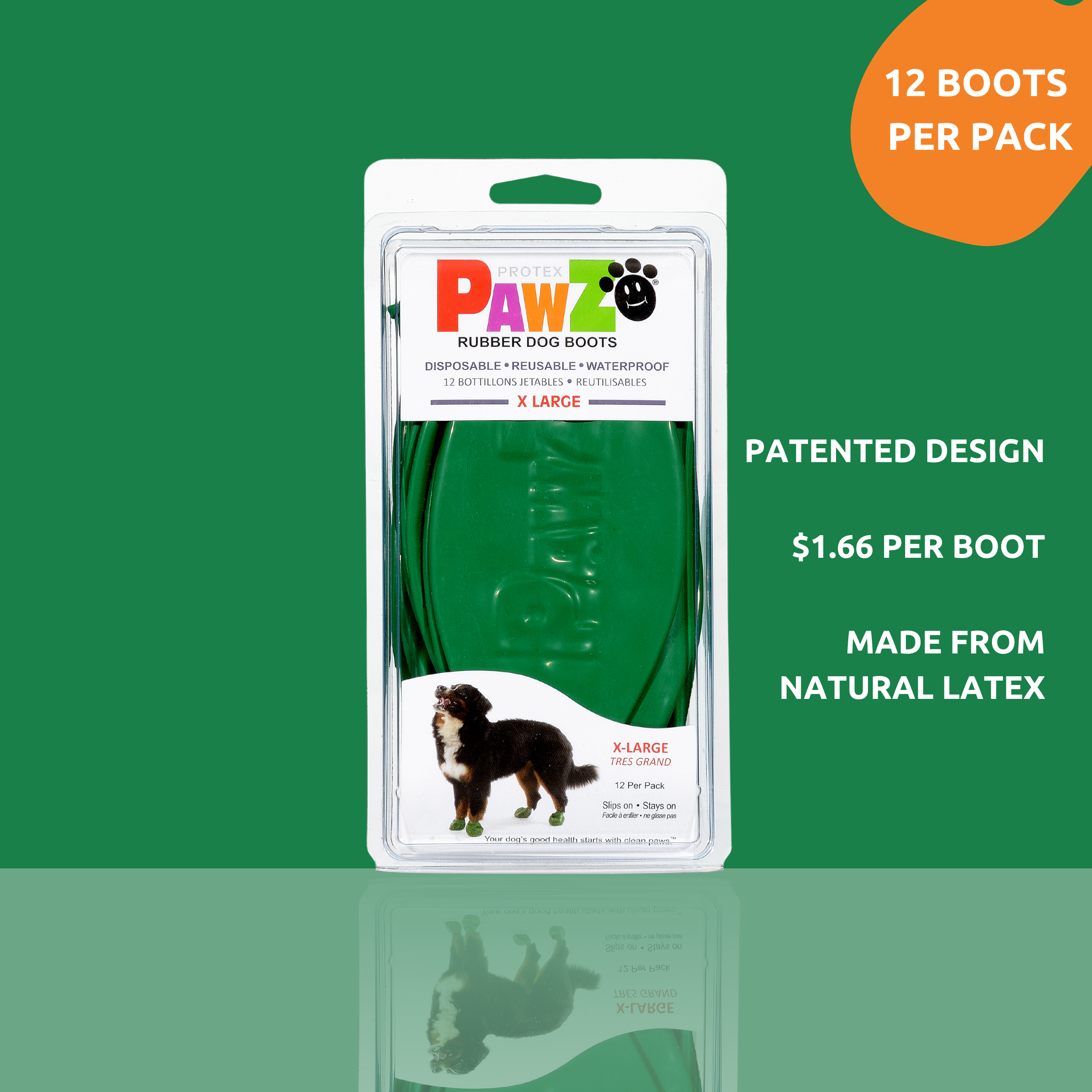 Downtown Pet Supply – wholesale Pet paw protection – PawZ Rubber Dog Boots, 12 Boots25
