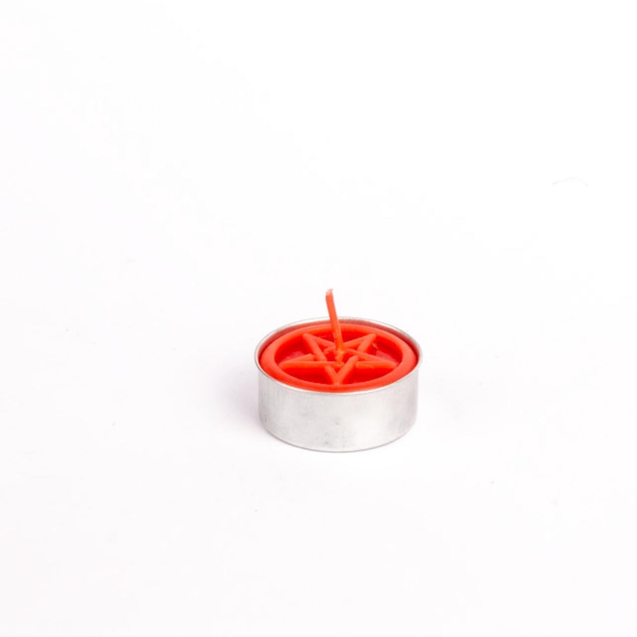 Vrinda - Wholesale Tea Light Candles - Candle T-Lite Pentacle Red (Pack of 10)2
