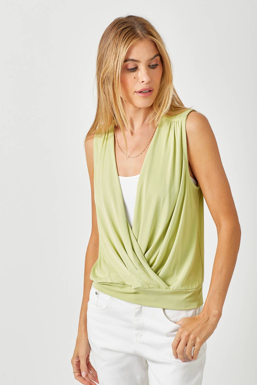 Mystree - Wholesale Blouse - Women's - 60608 Modal Plunging Neck Top8