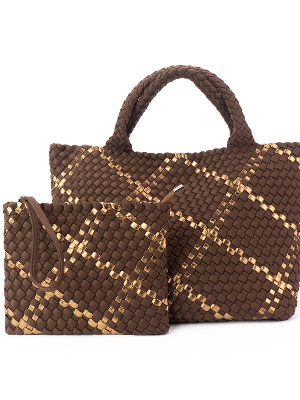 The Charli II | Grand fourre-tout en néoprène tissé avec bracelet pour la vente par Babs + Birdie