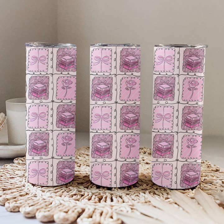 Tumbler- Valentines Love Books - 20 Ounce Tumbler for wholesale by Be Kind Booktique